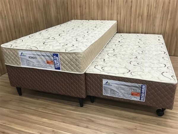Cama box Light Sealed Solteiro com Auxiliar – 88x188x48