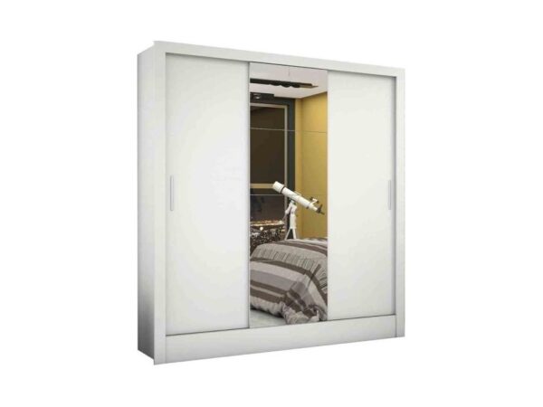 Guarda-Roupa Dubai Plus c/ espelho 3 portas e 3 gavetas – Branco