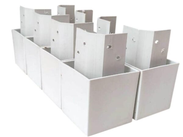 Kit com 8 pés plástico - Branco