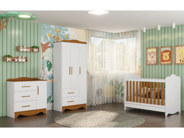 Quarto Completo Clara – Branco/Amendoado