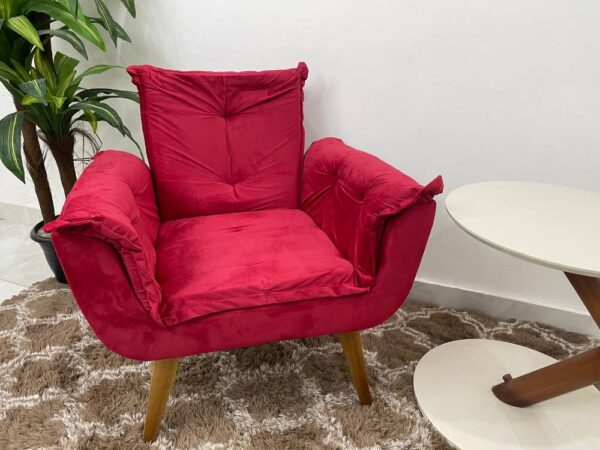 Poltrona Opala – Vermelho Veludão