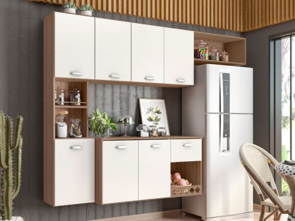 Cozinha Suspensa Mila  – Carvalho/Off White