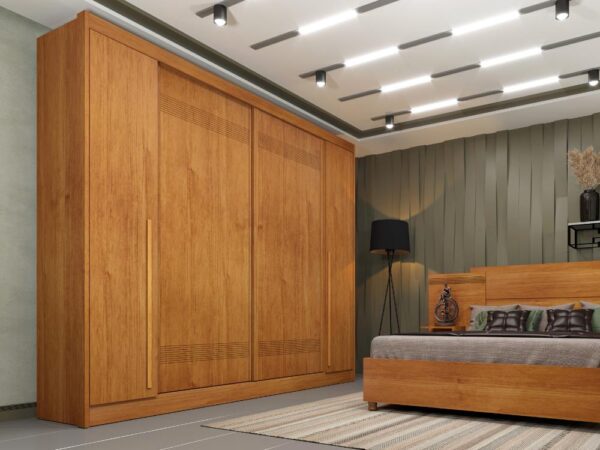 Guarda-Roupa Cairo 4 Portas 4 Gavetas Tcil – Cinamomo Flex