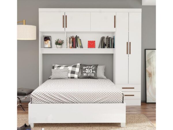 Guarda - Roupa Modulado 5 Portas Com a Base Clara - Branco
