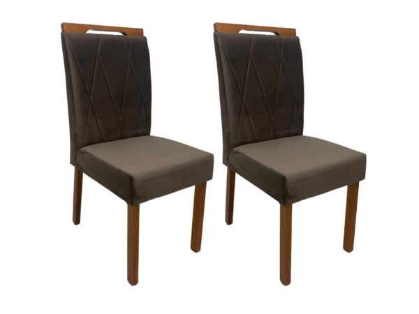 Conjunto Cadeiras Isa 2 unidades – Cinamomo/Marrom