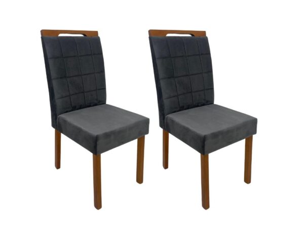 Conjunto Cadeiras Las Vegas 2 unidades – Cinamomo/Cinza