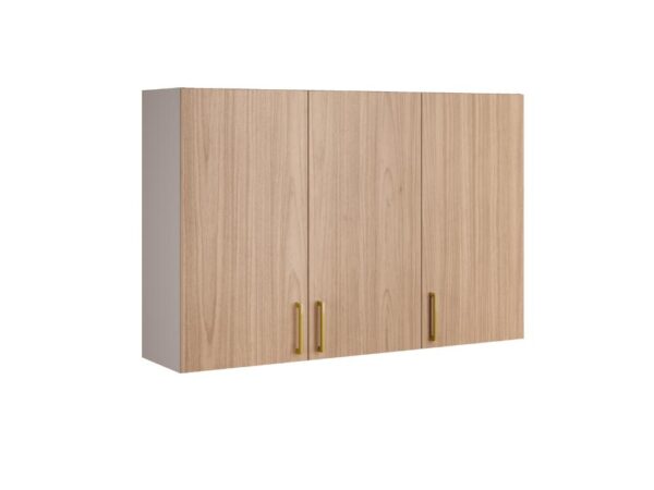 Armário de Cozinha Aéreo Triplo Essence 1,20m - Fendi/Cedro