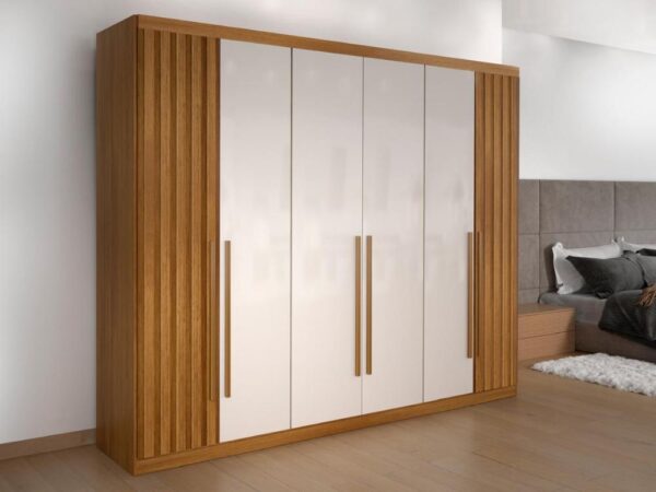 Guarda-Roupa Maldivas 6 Portas e 6 Gavetas – Cinamomo/Off White