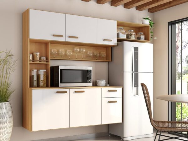 Cozinha Suspensa Manu – Freijó/Off White