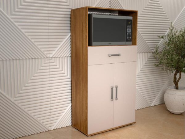 Balcão de cozinha 2 portas 1 gaveta Marcele – Cinamomo/Off White