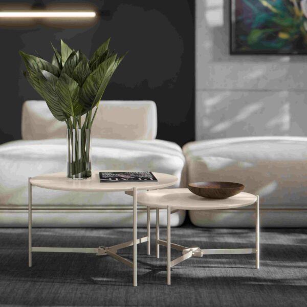 Mesa de Centro Prisma Off White - EJ MÓVEIS