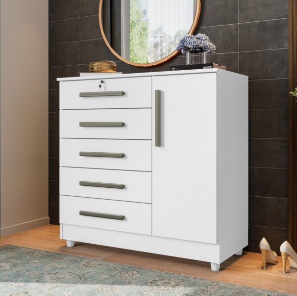 Cômoda com Sapateira Vitória Branco - RUD RACK
