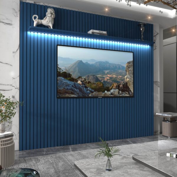 Painel até 85″ Nobre Ripado 230 Azul – GELIUS