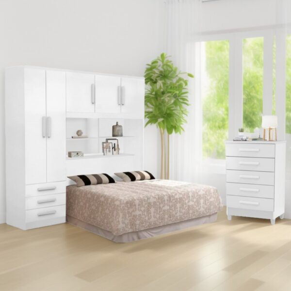Guarda-Roupa Casal México + Cômoda Paola Branco – RUD RACK