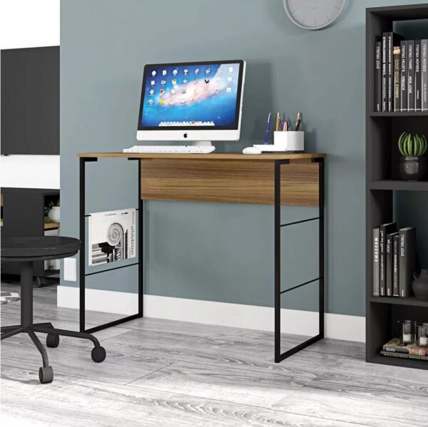 Mesa Computador Fabrick 906 Preto/Mel - CAEMMUN MOVELARIA