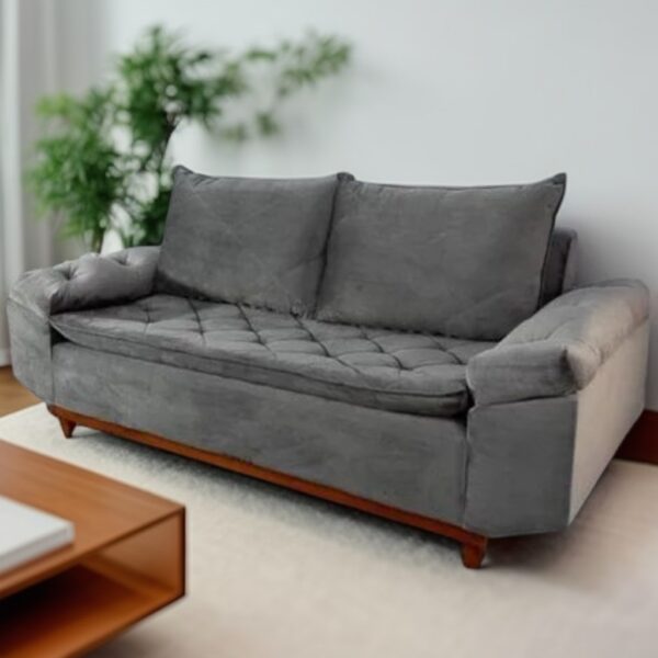 Sofá Living Berlim Linho Cinza 2,00 m - BOARETO