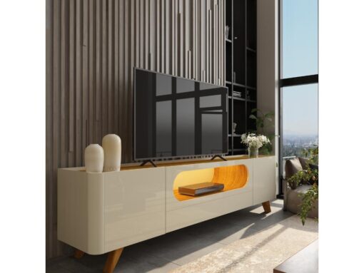 Rack Nobre 75" - Off White/Naturale