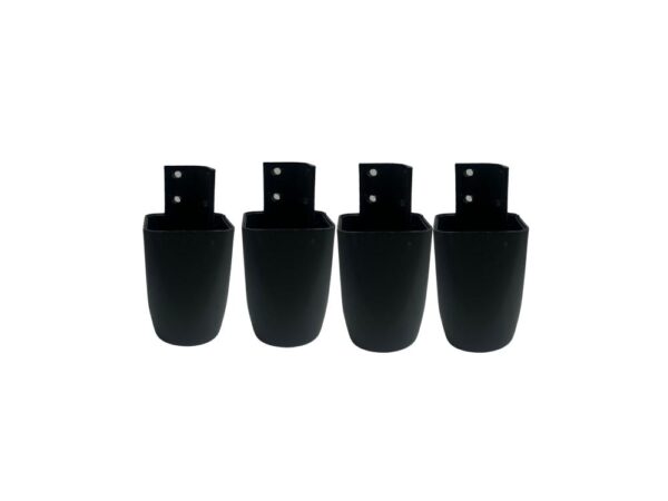 Kit com 4 Pés Plástico Jl Móveis - Preto