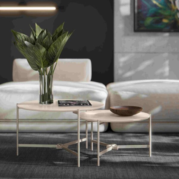 Mesa de Centro Prisma Off White - EJ MÓVEIS