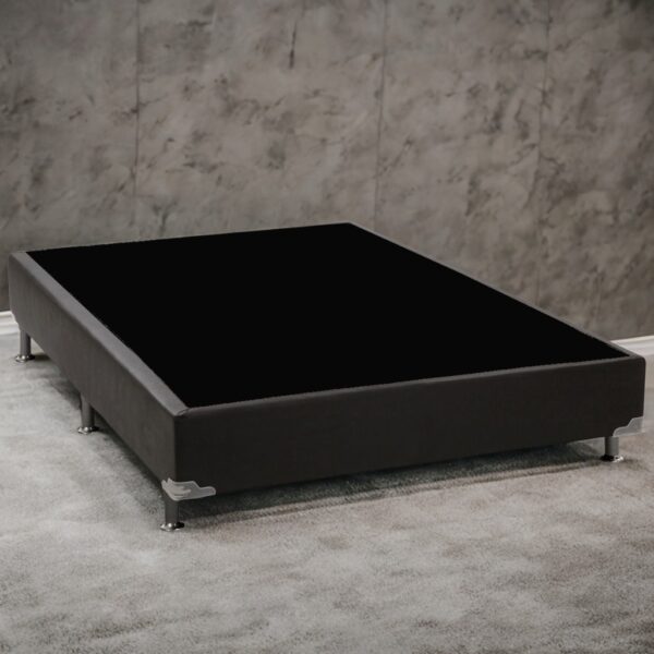 Base Box Casal Simples Corino Preto – ALTO NÍVEL CAMAS E COLCHÕES