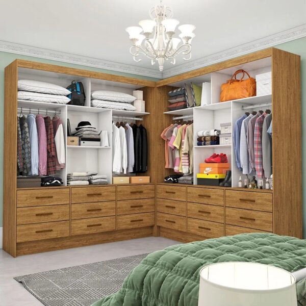 Closet Sevilha 1,62 m x 1,62 m Cinamono - CARIOCA MÓVEIS