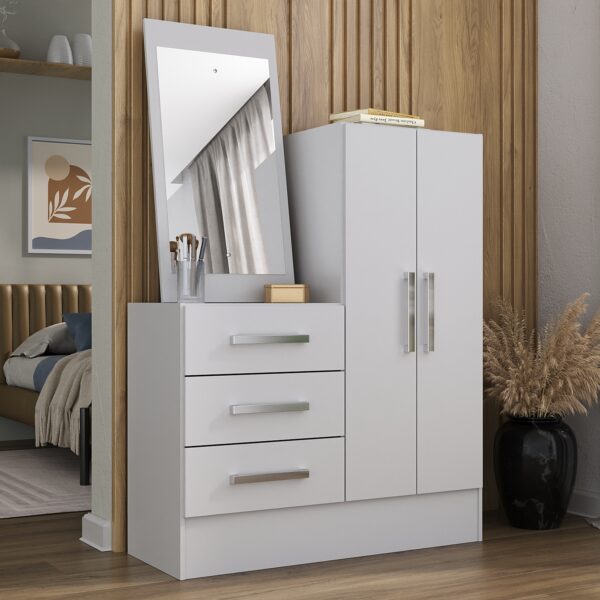 Cômoda 3 Gavetas 2 Portas Dunas 11CO2326 Branco - RODIAL MÓVEIS