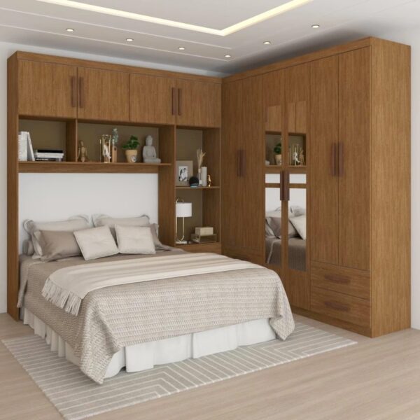 Modulado 4 Portas + Guarda-Roupa 6 Portas Hércules (Com Espelho) Cinamono – CARIOCA MÓVEIS