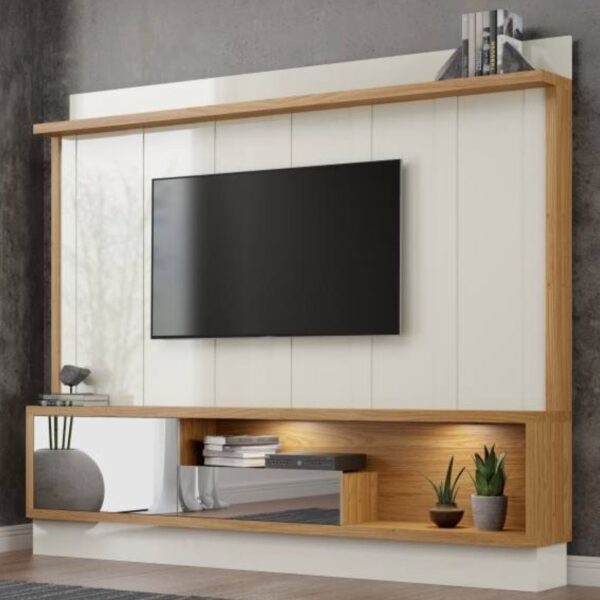 Home até 65" Vênus TB179E Off White/Freijó - DALLA COSTA