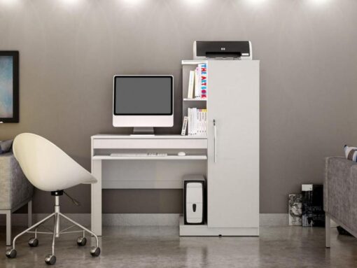 Escrivaninha Office 1 porta 1 gaveta - Branco